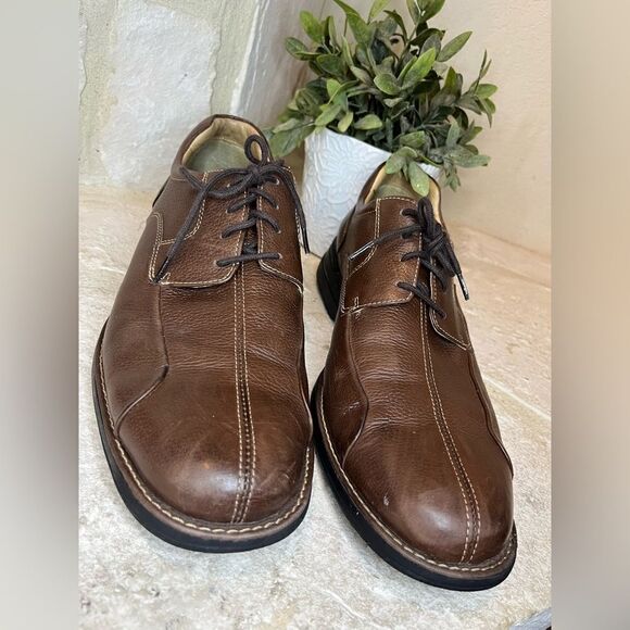 Johnston & Murphy Shuler Bicycle dark brown Oxfords sz 11.5 - Picture 4 of 8